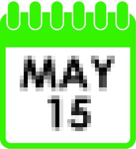 May 15 calendar icon