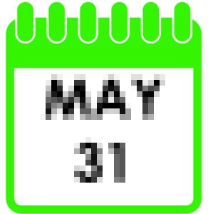 may 31 calendar icon