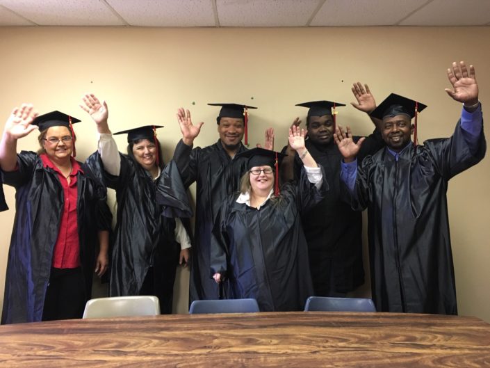 Psychosocial Rehabilitation Services graduate group waving