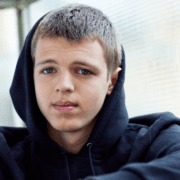 teen in hoodie