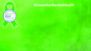 Zoom Background Image Ribbon with PRC logo and Green for Mental Health