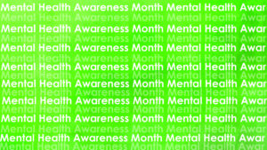 Mental Health Awareness Month repeated background for Zoom