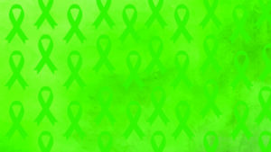 Zoom background with green ribbons