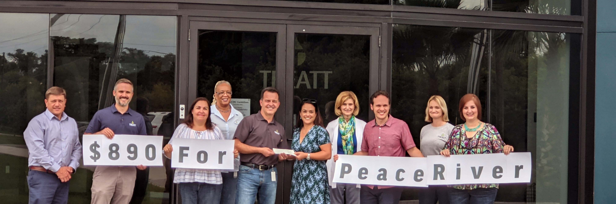 Treatt USA donates $890 to Peace River Center