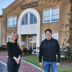 Pictured are Tiffani Fritzsche, Director of Children's Services at Peace River Center, and Dr. Brett Foster, APL's school counselor.