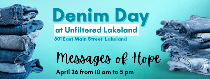 denim day at unfiltered Lakeland to support sexual assault survivors