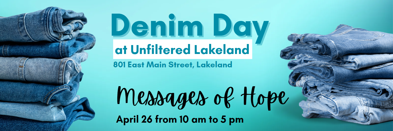 denim day at unfiltered Lakeland to support sexual assault survivors