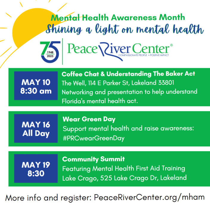 Mental Health Month activities listing