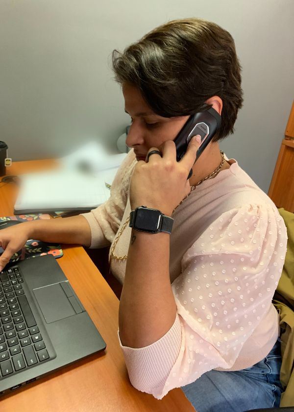 Adult Case Manager on phone